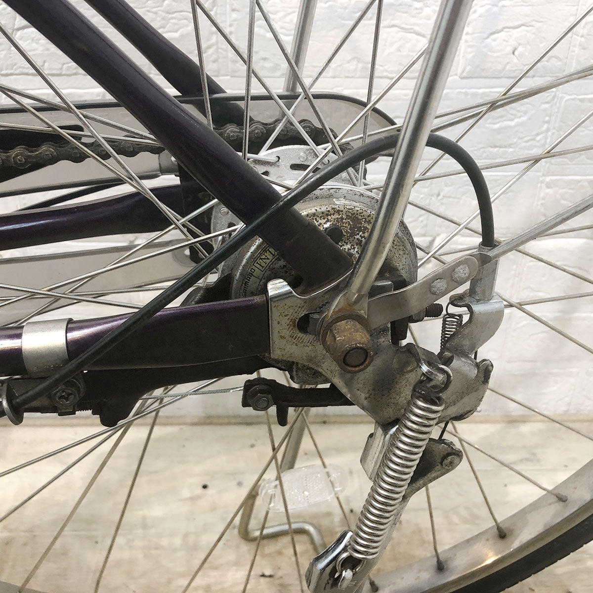 中古電動自転車 パナソニック ビビ DX パープル 26インチ YE103