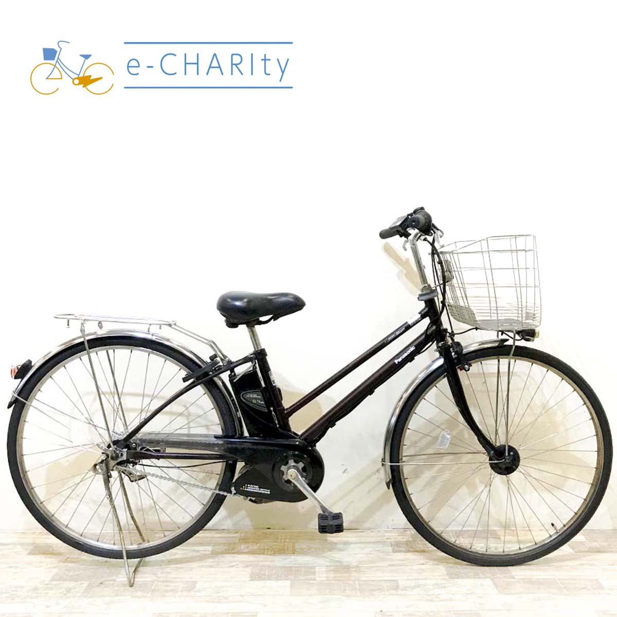 中古電動自転車 パナソニック ビビDXシティ ブラウン 27インチ KI018
