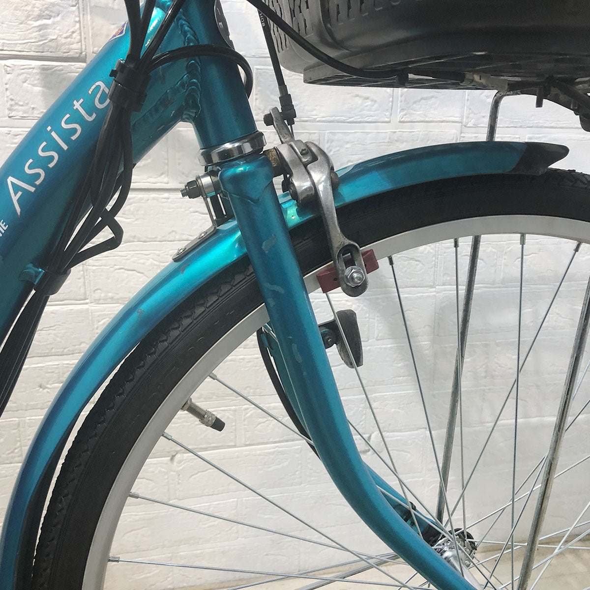 中古電動自転車 ブリヂストン アシスタ ファイン ブルー 26インチ YE104