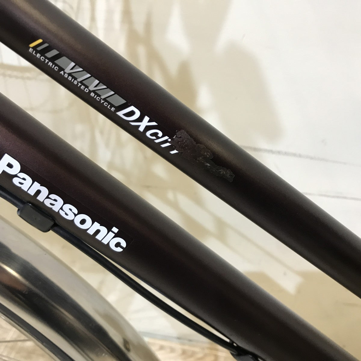 中古電動自転車 パナソニック ビビDXシティ ブラウン 27インチ KI018