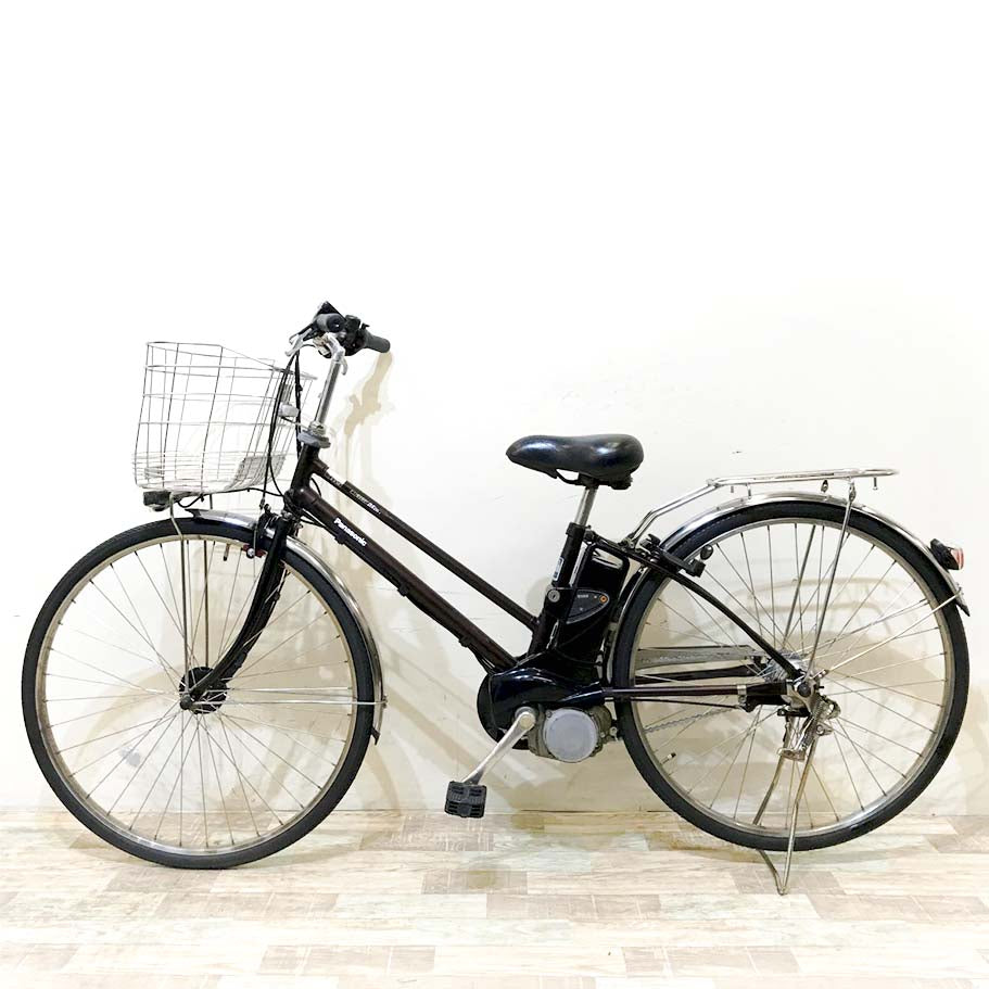 中古電動自転車 パナソニック ビビDXシティ ブラウン 27インチ KI018