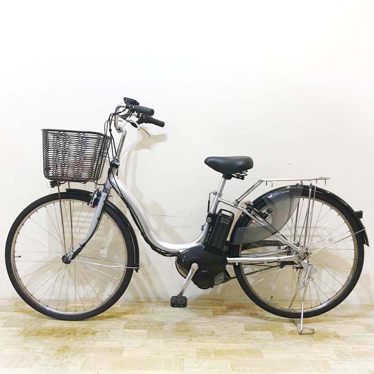 中古電動自転車 ヤマハ PAS ナチュラ XL シルバー 26インチ KD075