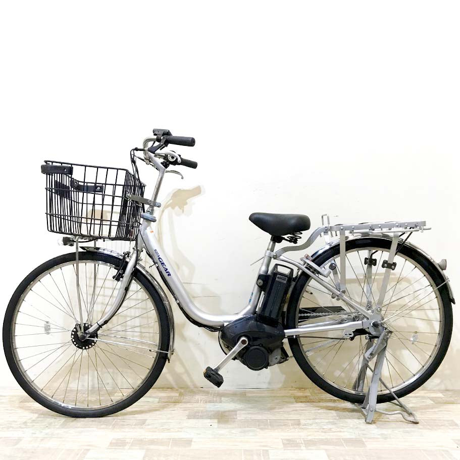 中古電動自転車 ヤマハ PAS ギア シルバー 26インチ KI022