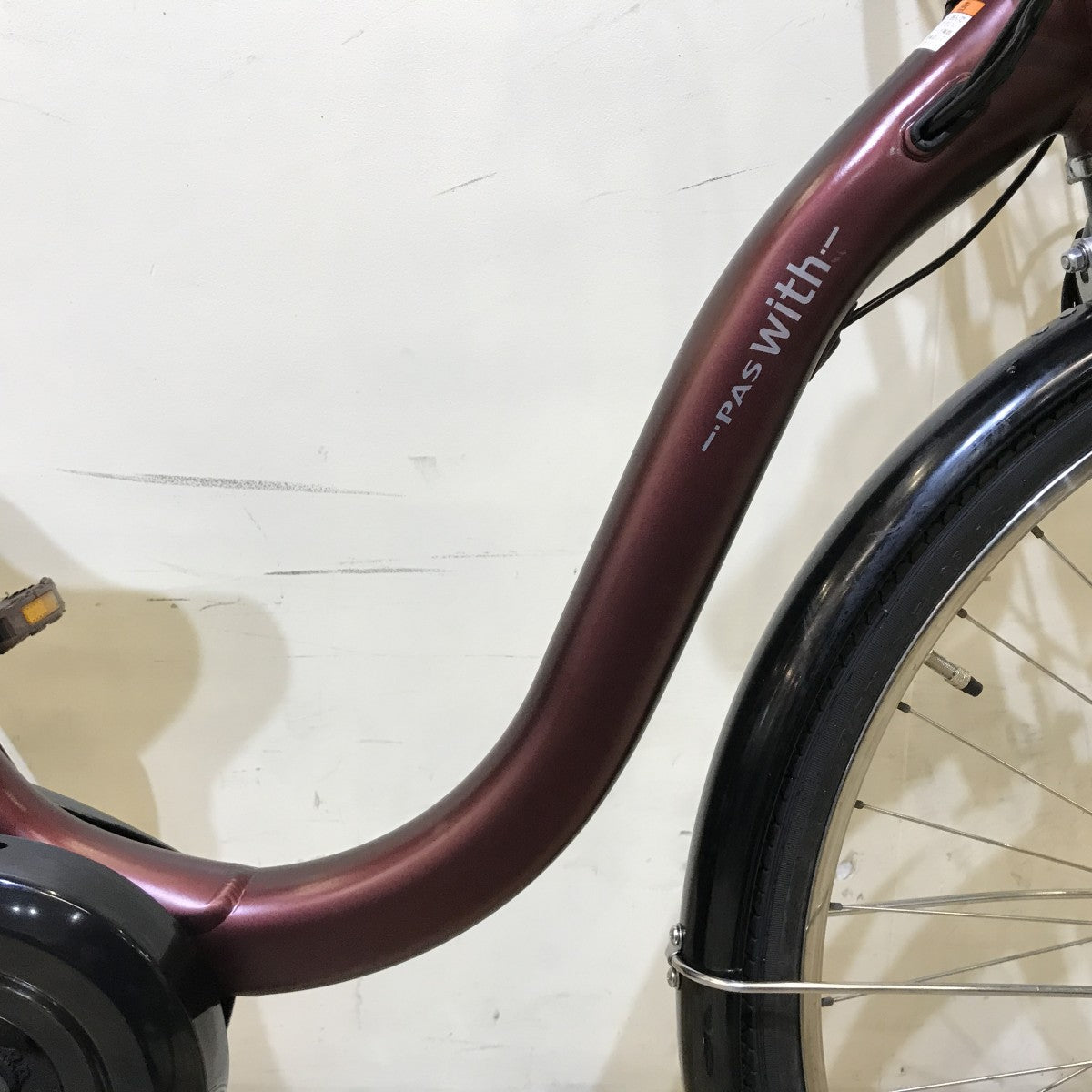 中古電動自転車 ヤマハ PAS ウィズ ブラウン 26インチ KI023