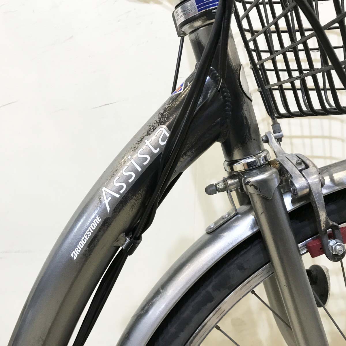 中古電動自転車 ブリヂストン アシスタ シルバー 26インチ KI025