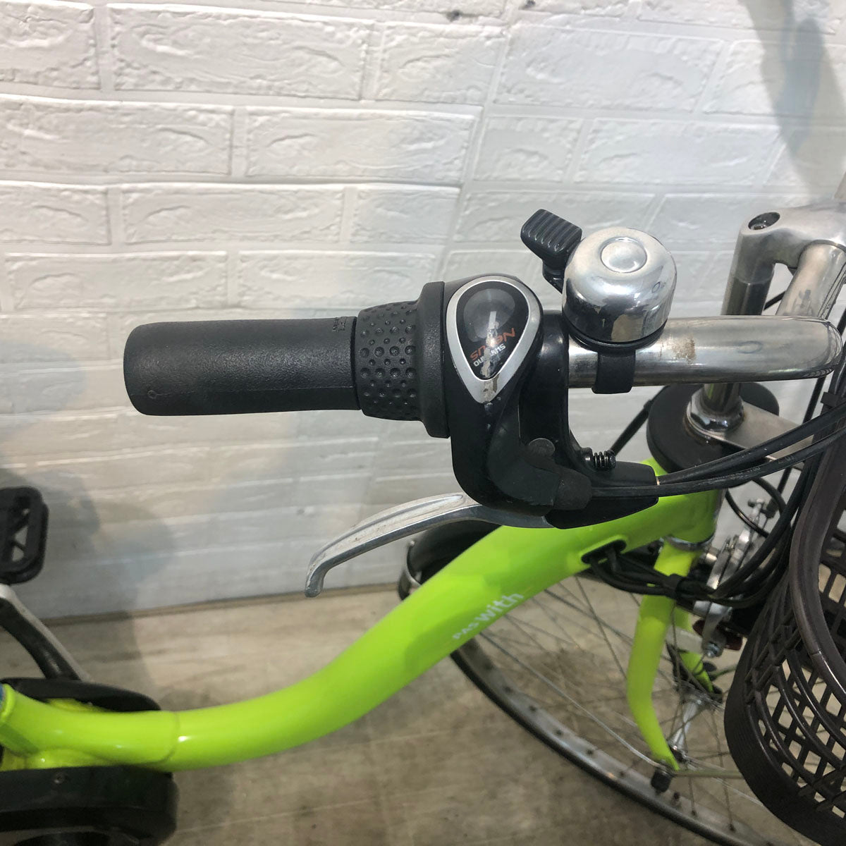 中古電動自転車 ヤマハ PAS With パス ウィズ グリーン 26インチ YE113