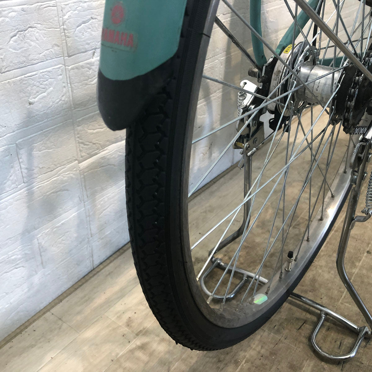 中古電動自転車 ヤマハ PAS With パス ウィズ グリーン 26インチ YE113