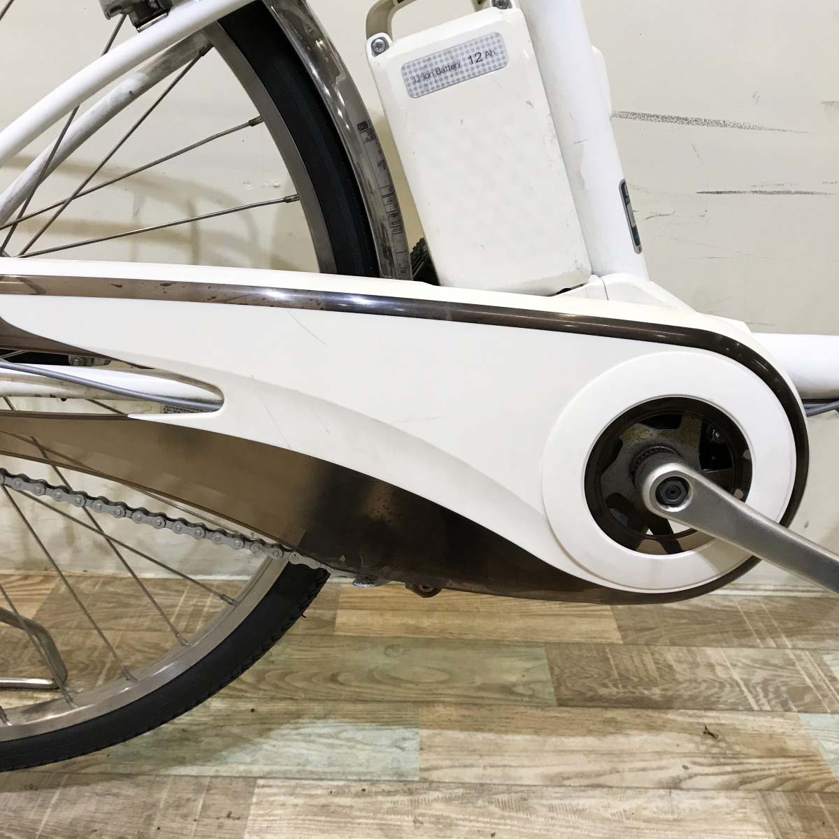 中古電動自転車 パナソニック ビビDX ホワイト 26インチ KI026