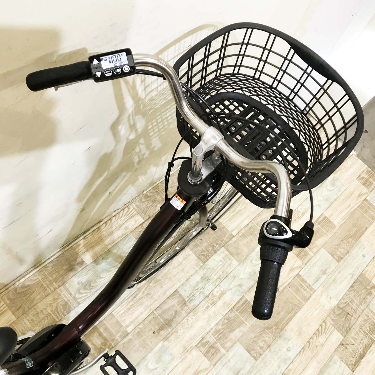 中古電動自転車 ヤマハ PAS ウィズ ブラウン 26インチ KI028