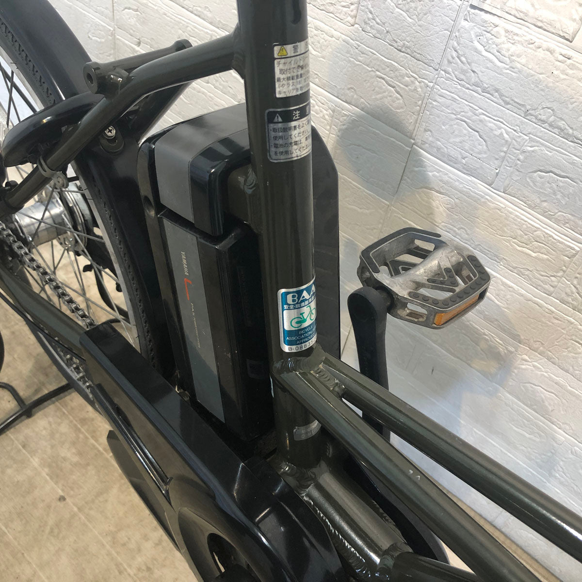 中古電動自転車 ブリヂストン リアルストリーム ミニ カーキ 20インチ YE117