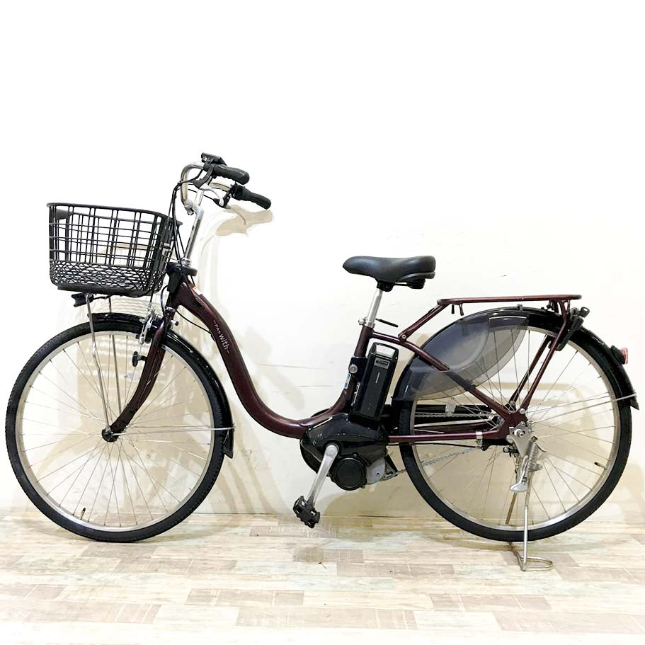 中古電動自転車 ヤマハ PAS ウィズ ブラウン 26インチ KI028