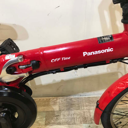 折りたたみ パナソニック オフタイム レッド×イエロー 前18×後20インチ KD085 【中古車】
