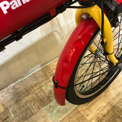 折りたたみ パナソニック オフタイム レッド×イエロー 前18×後20インチ KD085 【中古車】