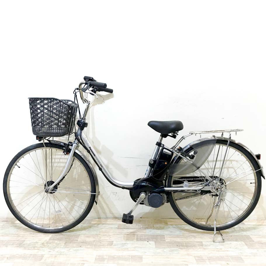 中古電動自転車 パナソニック ビビDX シルバー 26インチ KI029