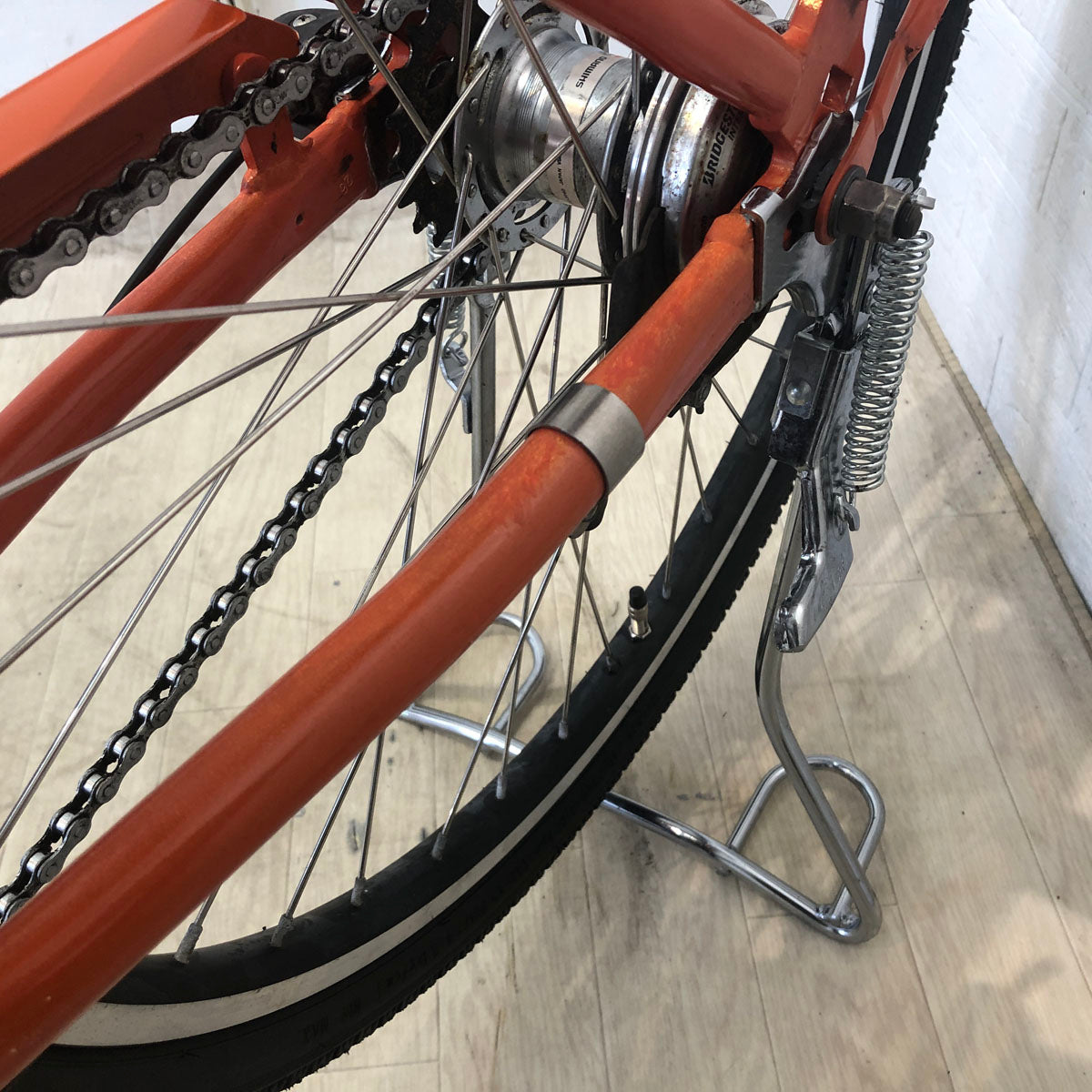 中古電動自転車 ブリヂストン ステップクルーズ e オレンジ 26インチ YE119