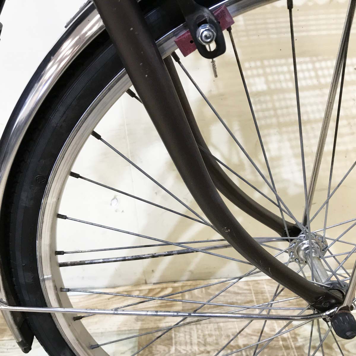 中古電動自転車 パナソニック ビビTX ブラウン 24インチ KI031
