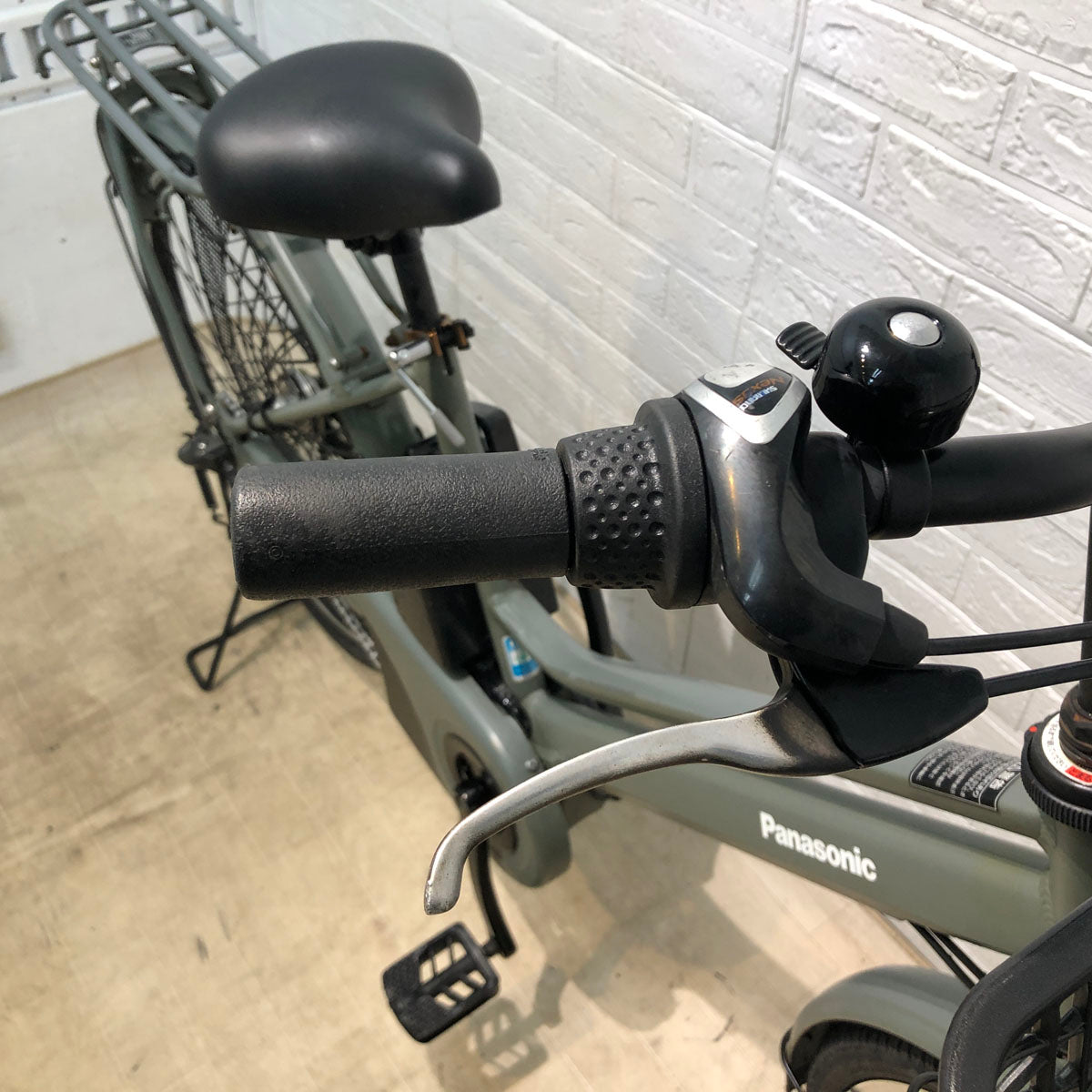 中古電動自転車 パナソニック TIMO S ティモ S カーキ 26インチ YX046