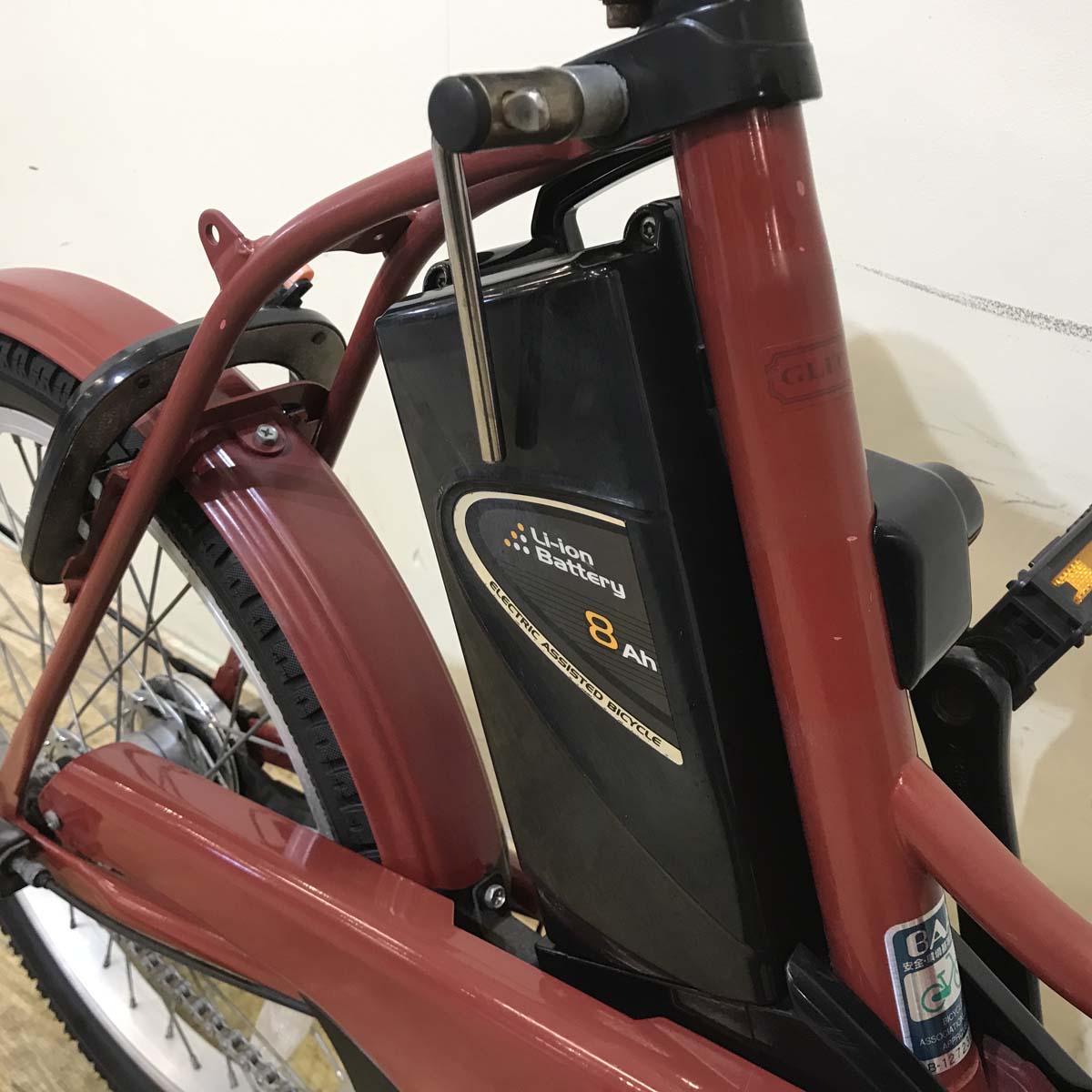 中古電動自転車 パナソニック グリッター レッド 20インチ KD089 – e