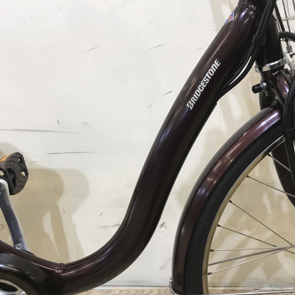 中古電動自転車 ブリヂストン フロンティア ロイヤル ブラウン 26 