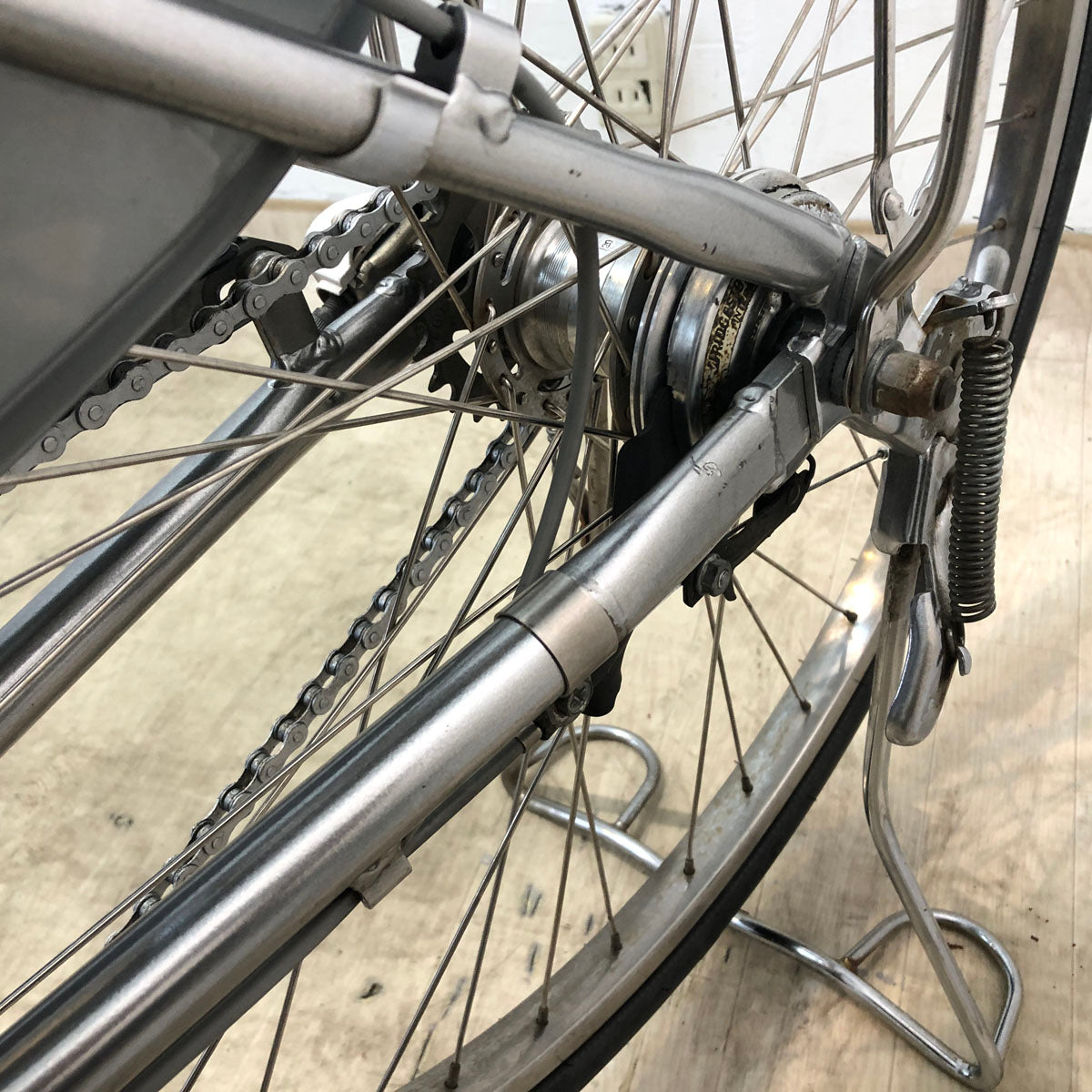 中古電動自転車 ブリヂストン アシスタ DX シルバー 26インチ YE123