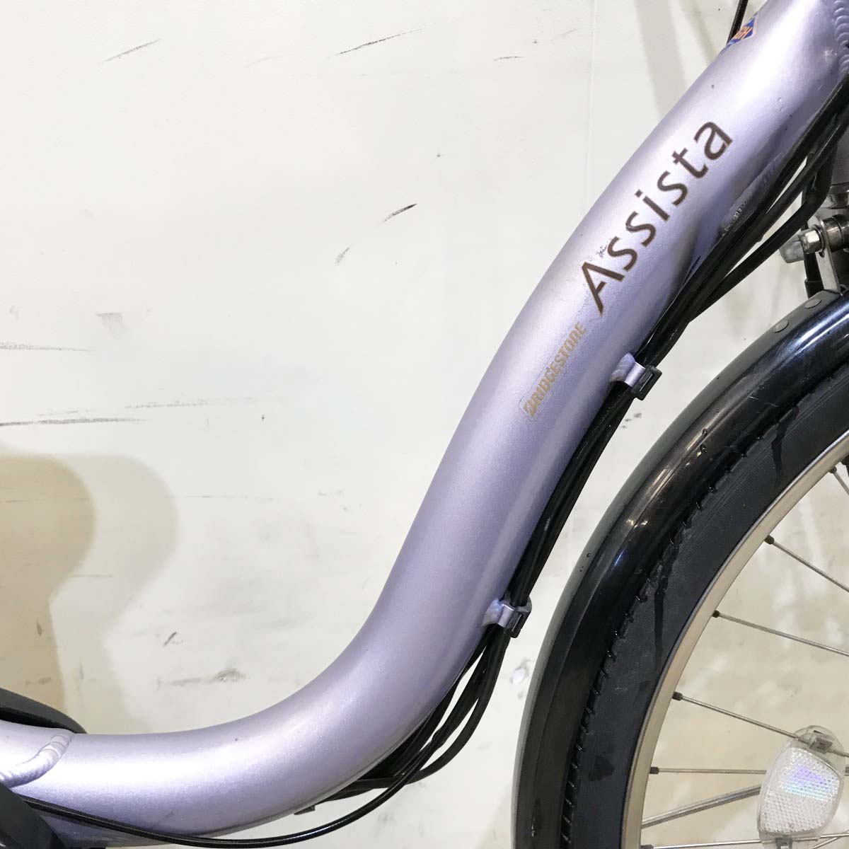 中古電動自転車 ブリヂストン アシスタ パープル 24インチ KI035