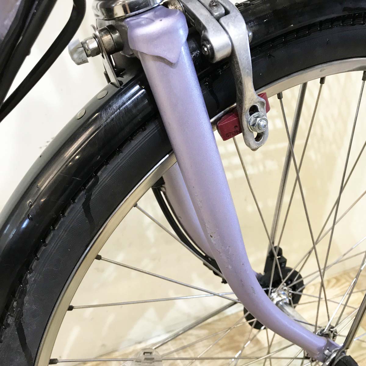 中古電動自転車 ブリヂストン アシスタ パープル 24インチ KI035