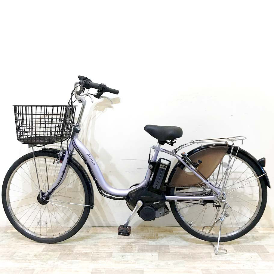 中古電動自転車 ブリヂストン アシスタ パープル 24インチ KI035