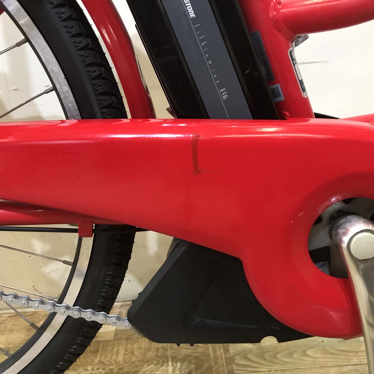 中古電動自転車 ブリヂストン HYDEE B ハイディ ビー レッド 26インチ KD093