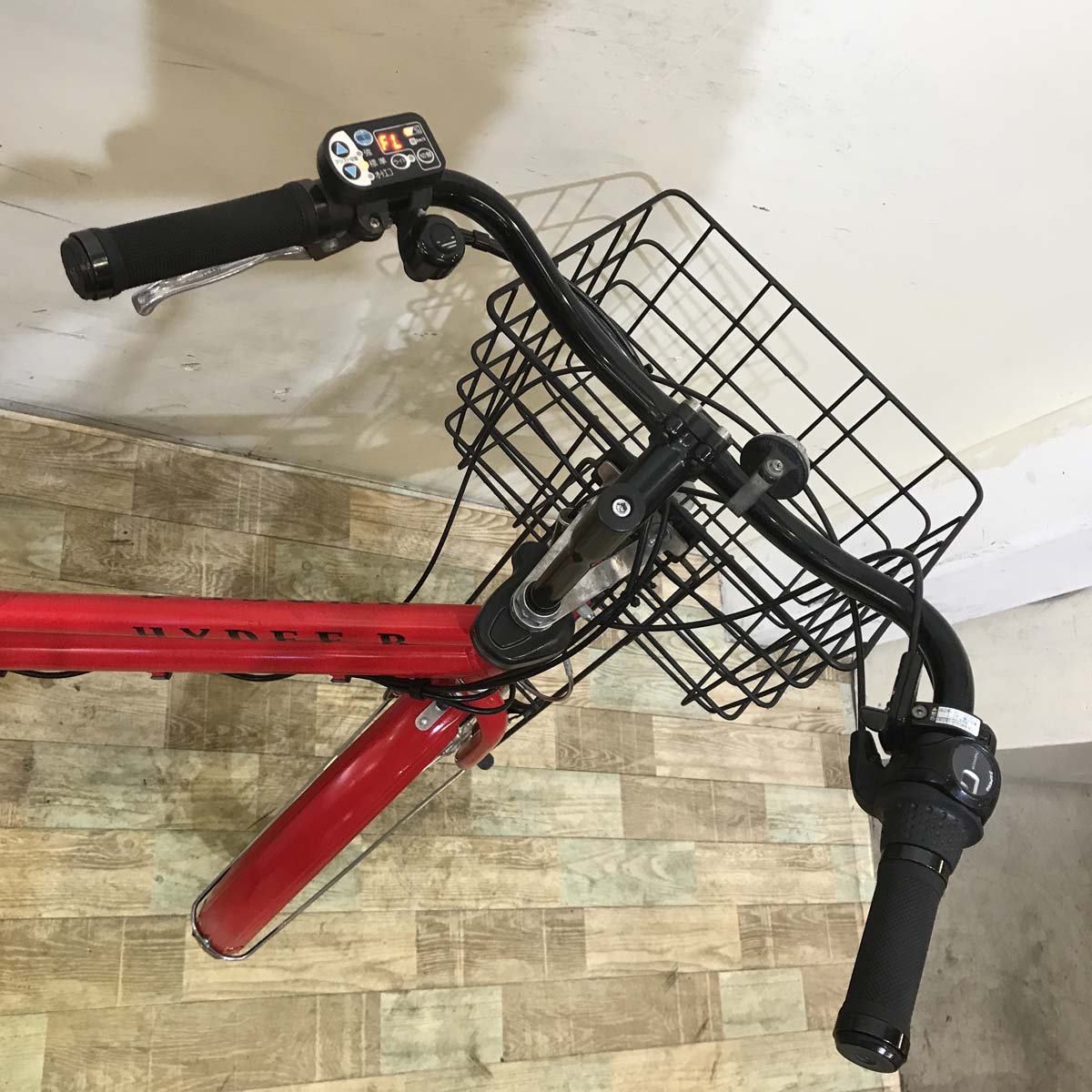 中古電動自転車 ブリヂストン HYDEE B ハイディ ビー レッド 26インチ KD093