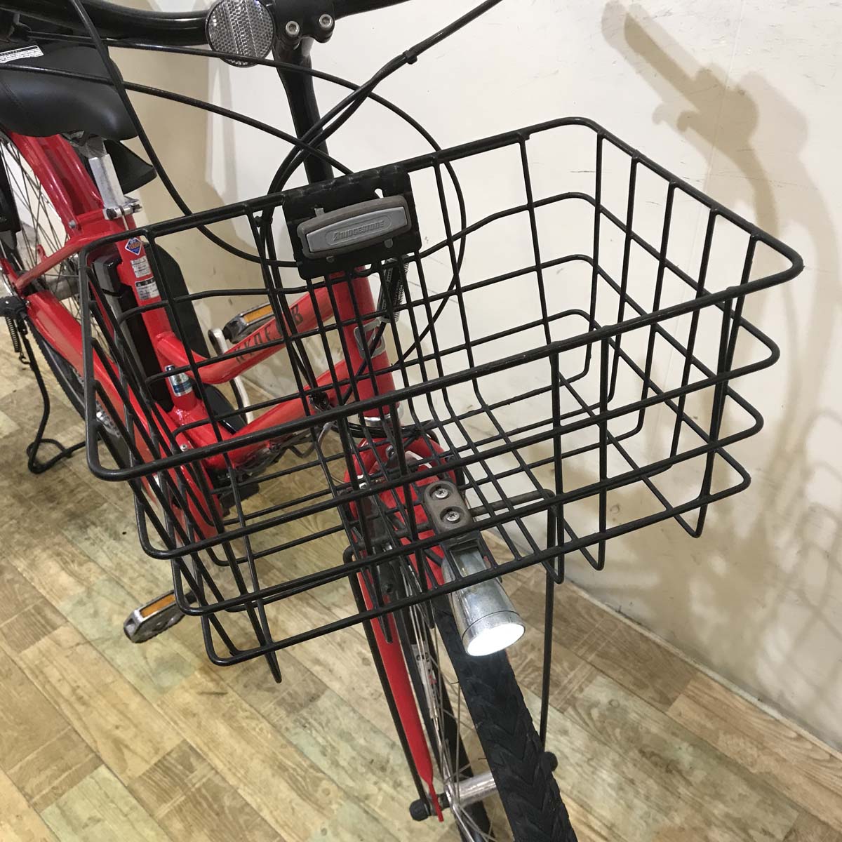 中古電動自転車 ブリヂストン HYDEE B ハイディ ビー レッド 26インチ KD093