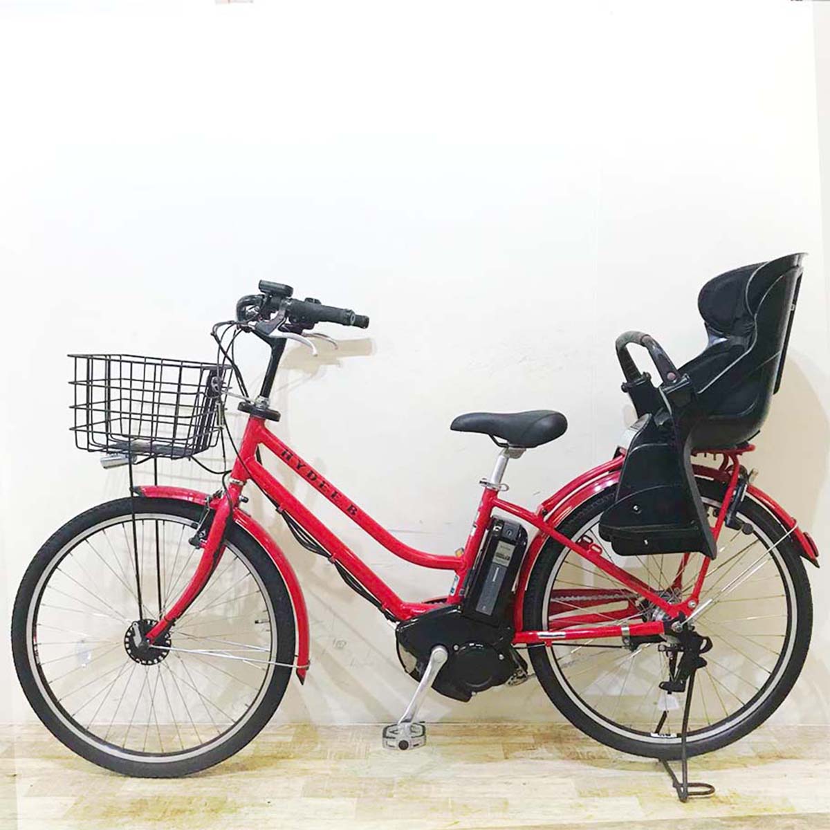 中古電動自転車 ブリヂストン HYDEE B ハイディ ビー レッド 26インチ KD093