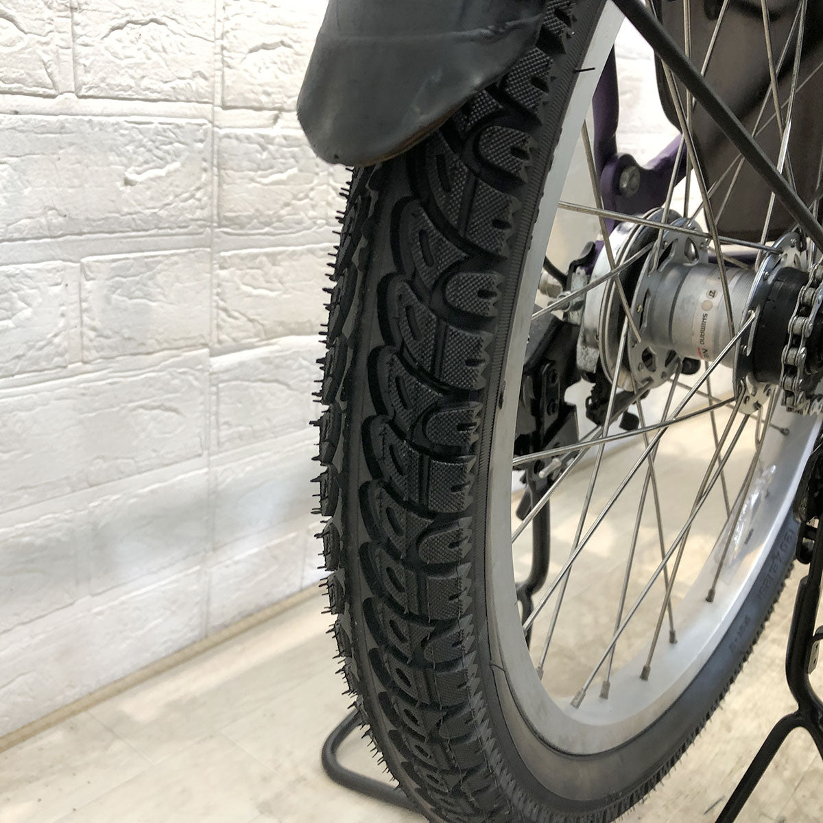 中古電動自転車 ヤマハ PAS Kiss mini パス キッス ミニ パープル 20