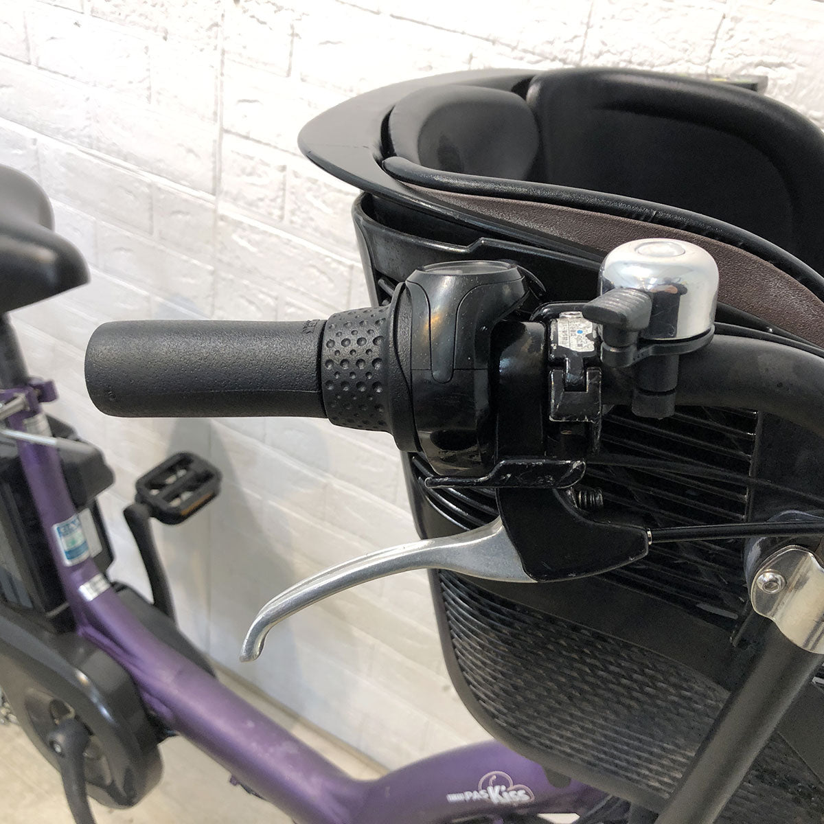 中古電動自転車 ヤマハ PAS Kiss mini パス キッス ミニ パープル 20