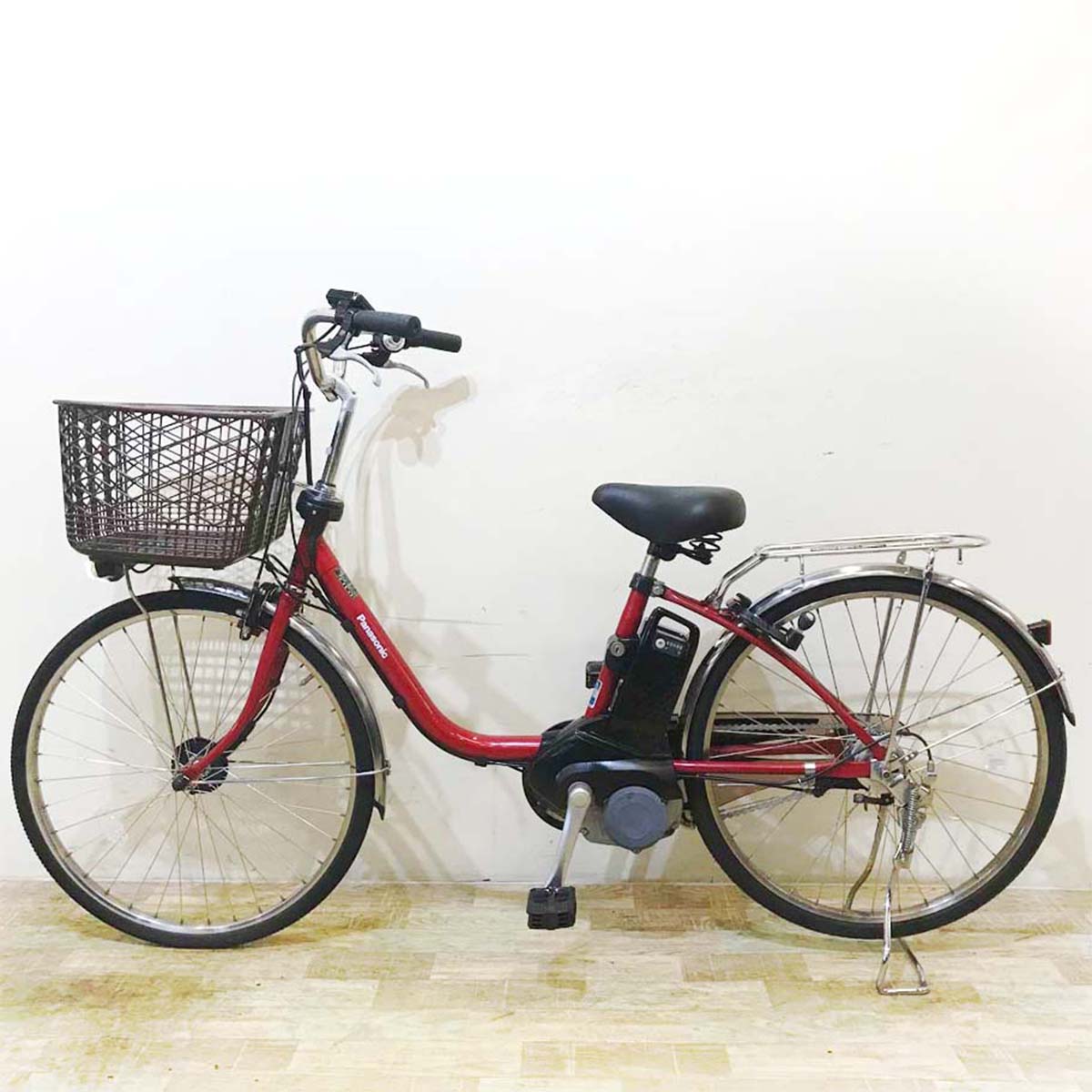 中古電動自転車 パナソニック ビビ DX レッド 24インチ KD097