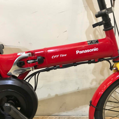折りたたみ パナソニック オフタイム レッド × イエロー 前18×後20インチ KY124 【中古車】