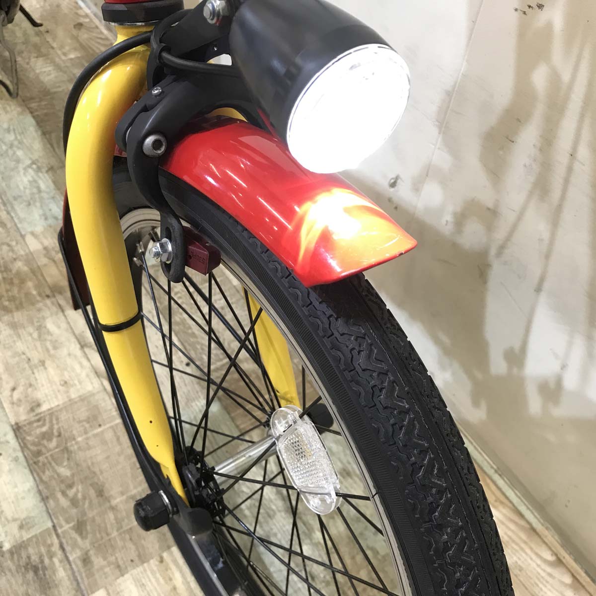 折りたたみ パナソニック オフタイム レッド × イエロー 前18×後20インチ KY124 【中古車】