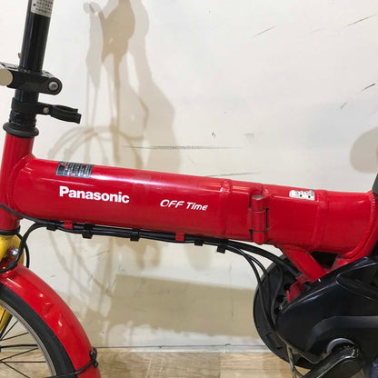 折りたたみ パナソニック オフタイム レッド × イエロー 前18×後20インチ KY124 【中古車】