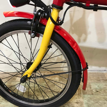 折りたたみ パナソニック オフタイム レッド × イエロー 前18×後20インチ KY124 【中古車】