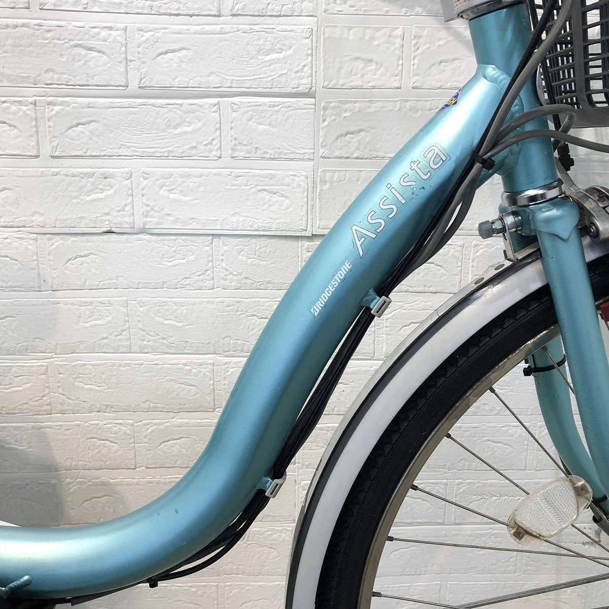 中古電動自転車 ブリヂストン アシスタ DX ブルー 26インチ YE133