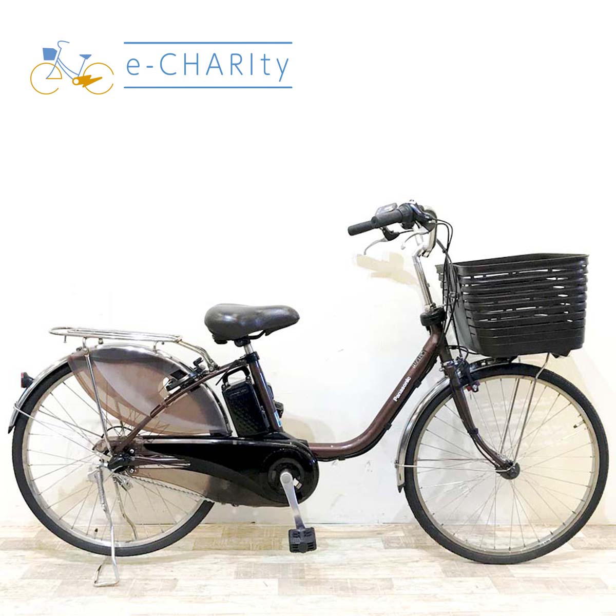 中古電動自転車 パナソニック ビビDX ブラウン 24インチ KI044