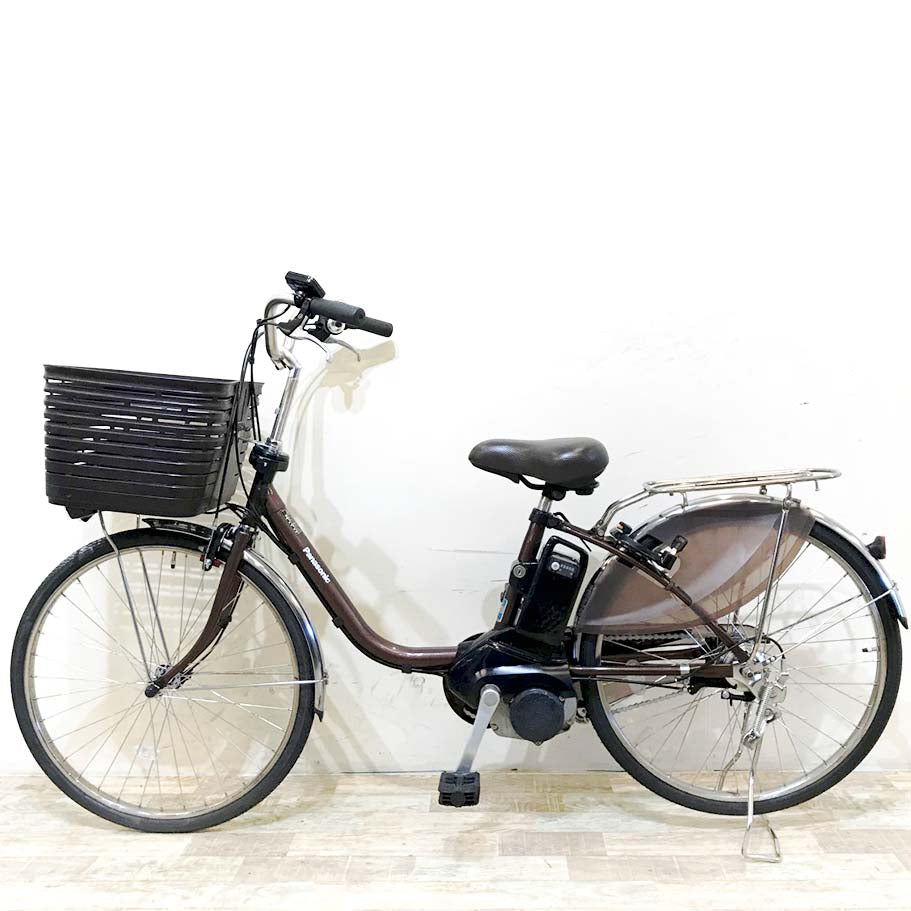 中古電動自転車 パナソニック ビビDX ブラウン 24インチ KI044 – e-CHARIty
