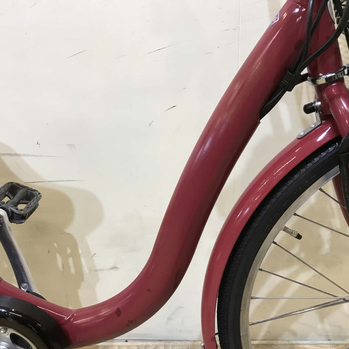 中古電動自転車 ブリヂストン フロンティア レッド 26インチ KD104