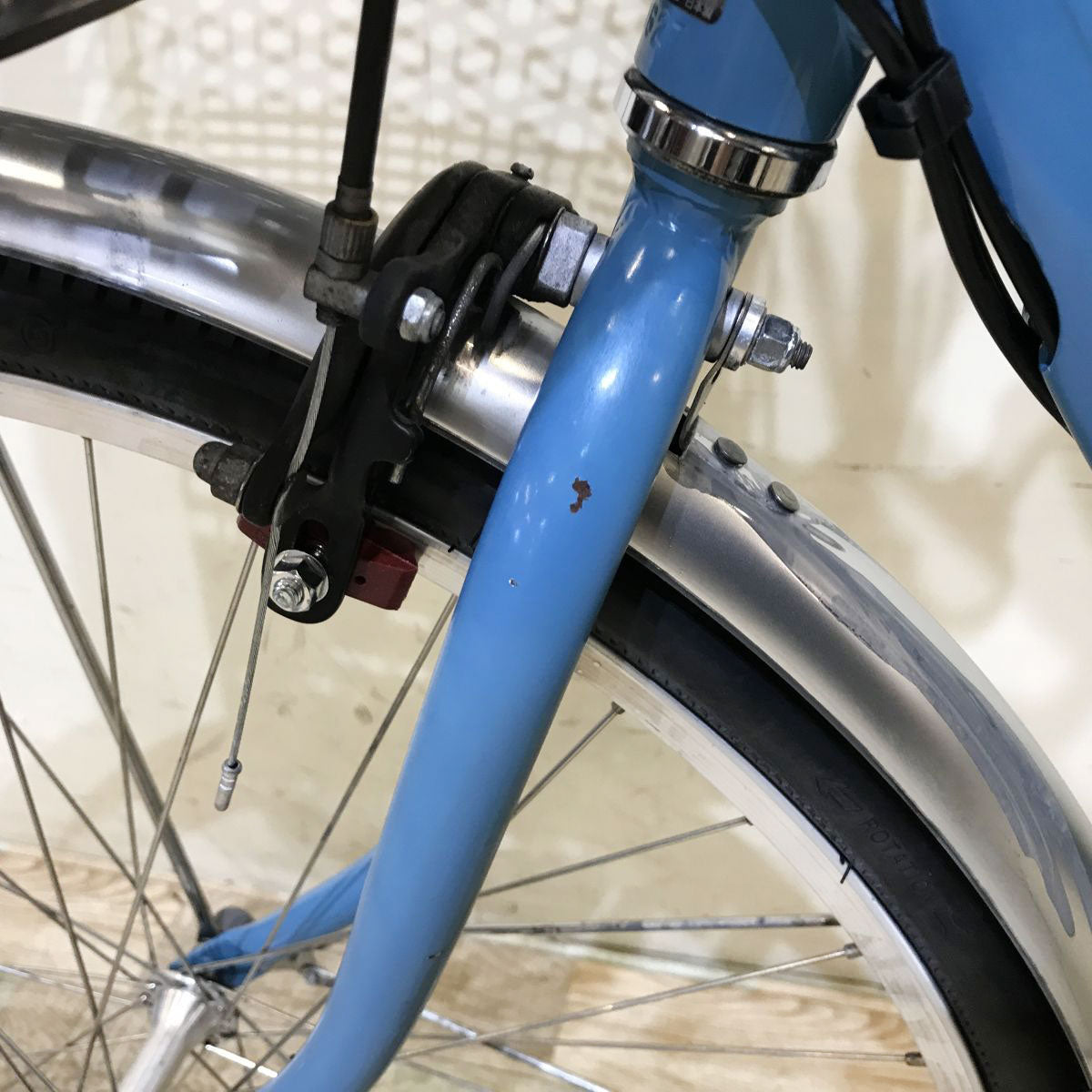 中古電動自転車 パナソニック ビビL ブルー 26インチ KI049