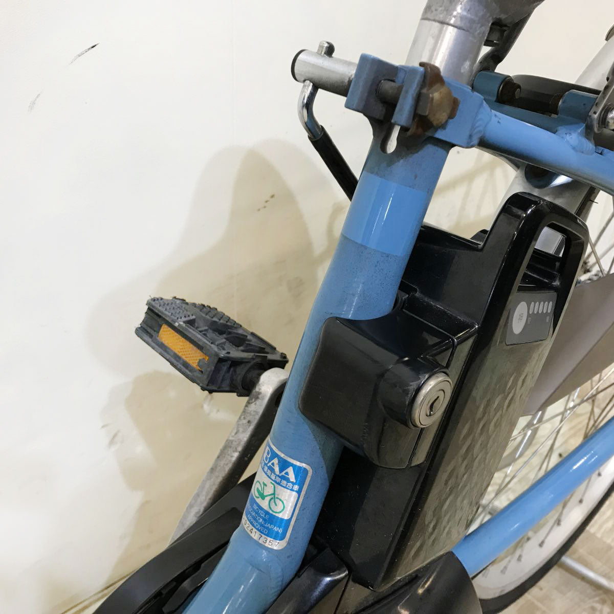中古電動自転車 パナソニック ビビL ブルー 26インチ KI049