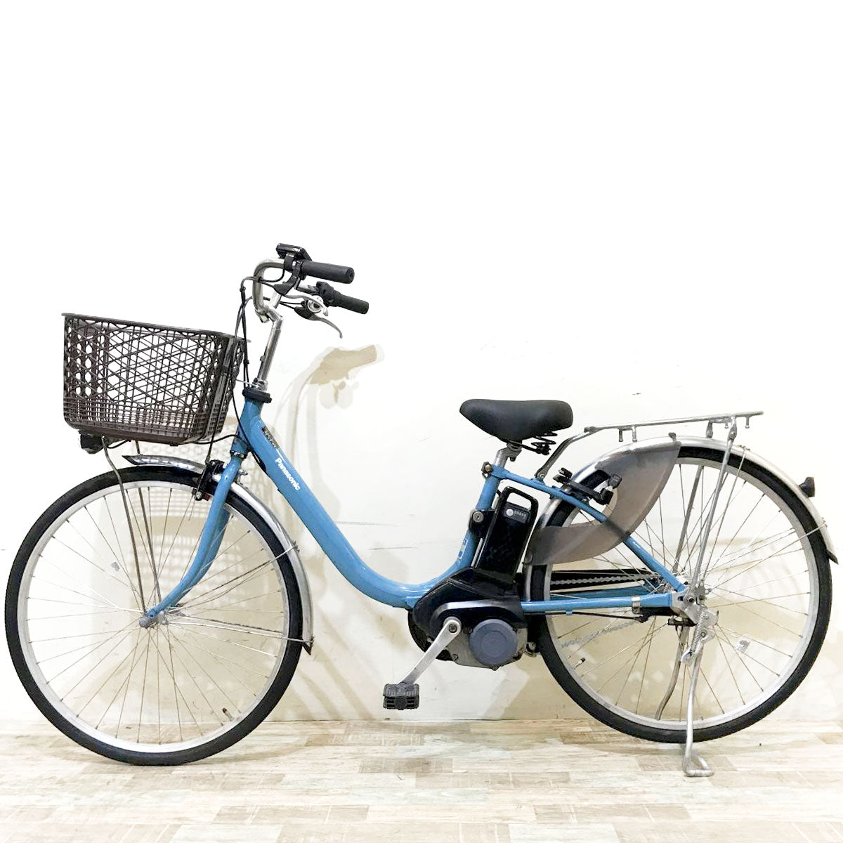 中古電動自転車 パナソニック ビビL ブルー 26インチ KI049