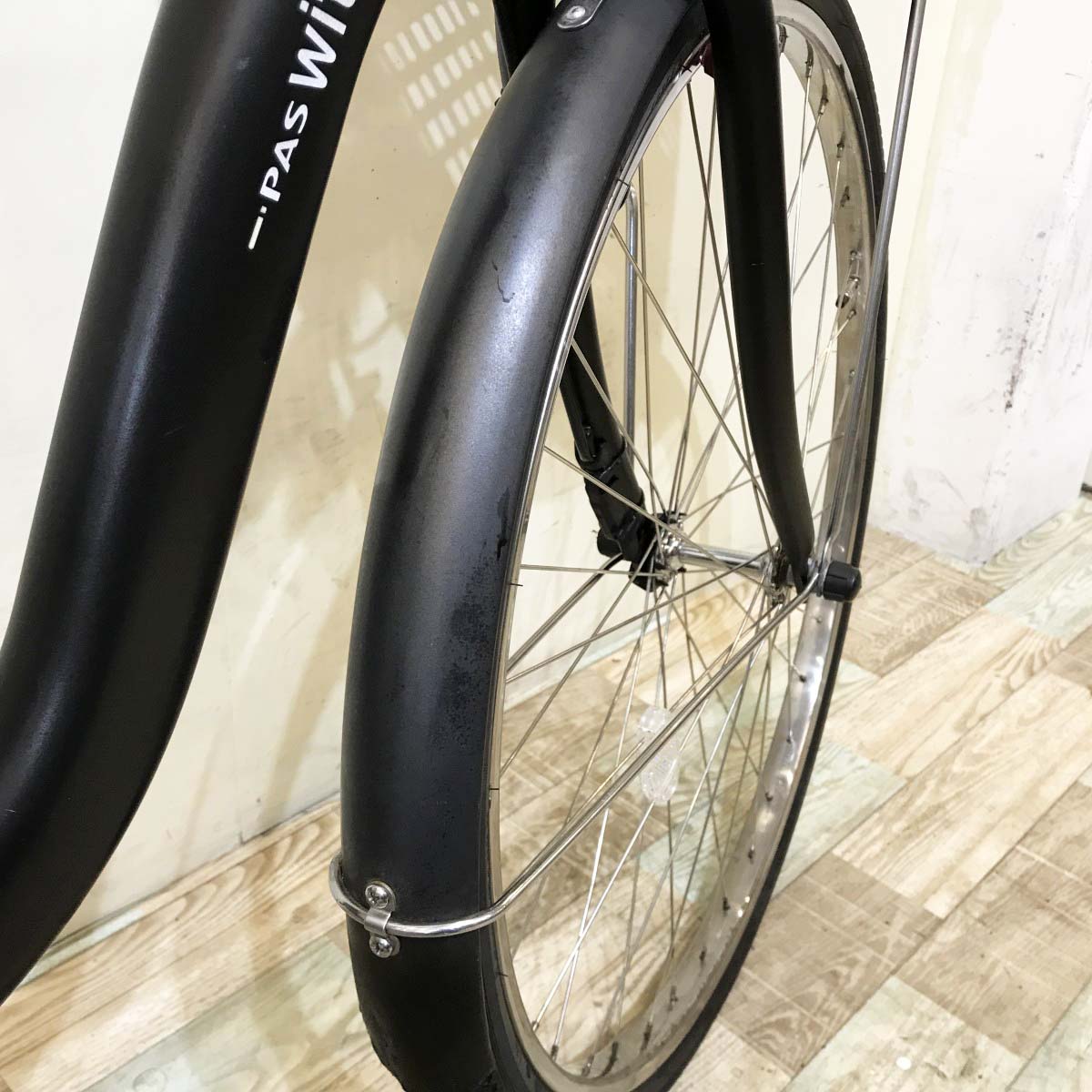 中古電動自転車 ヤマハ PAS ウィズDX ブラック 26インチ KI051