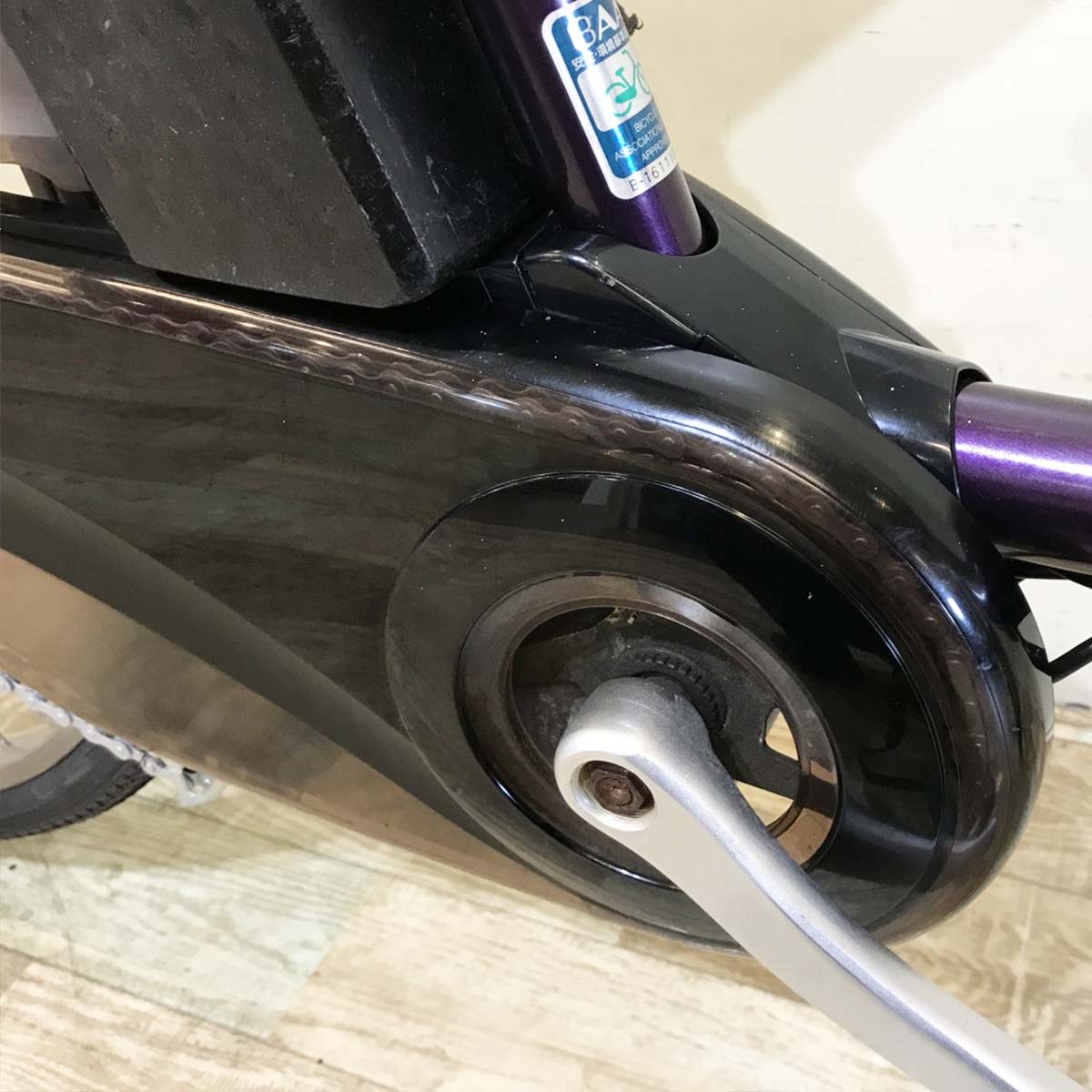 中古電動自転車 パナソニック ビビDX パープル 26インチ KI054
