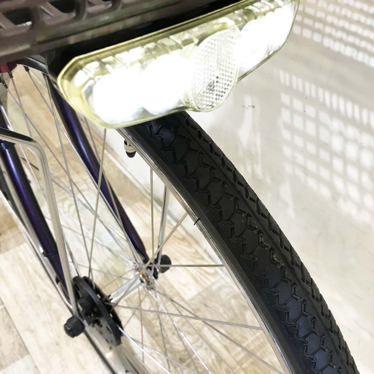 中古電動自転車 パナソニック ビビDX パープル 26インチ KI054