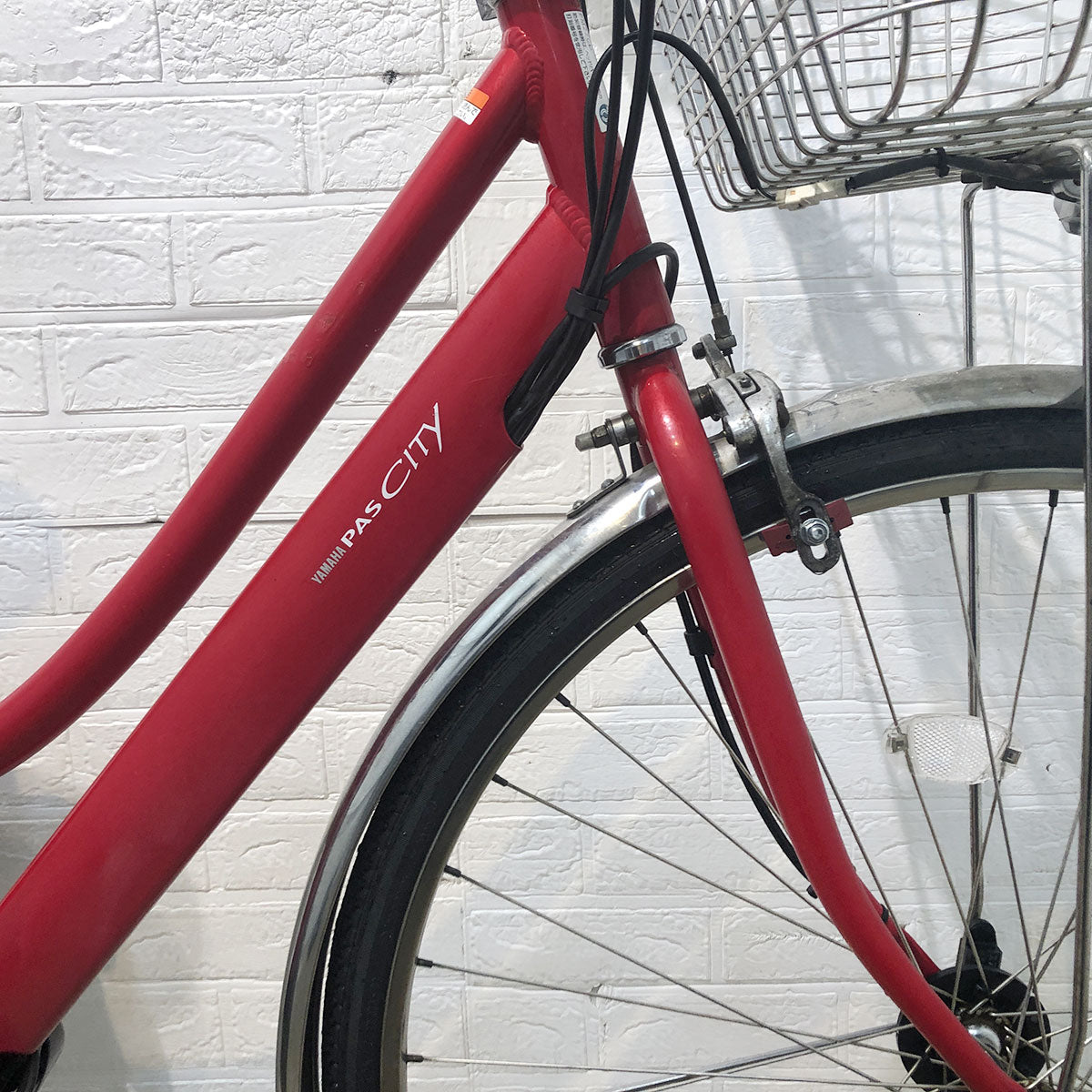 中古電動自転車 ヤマハ PAS CITY L パス シティ L レッド 27インチ 