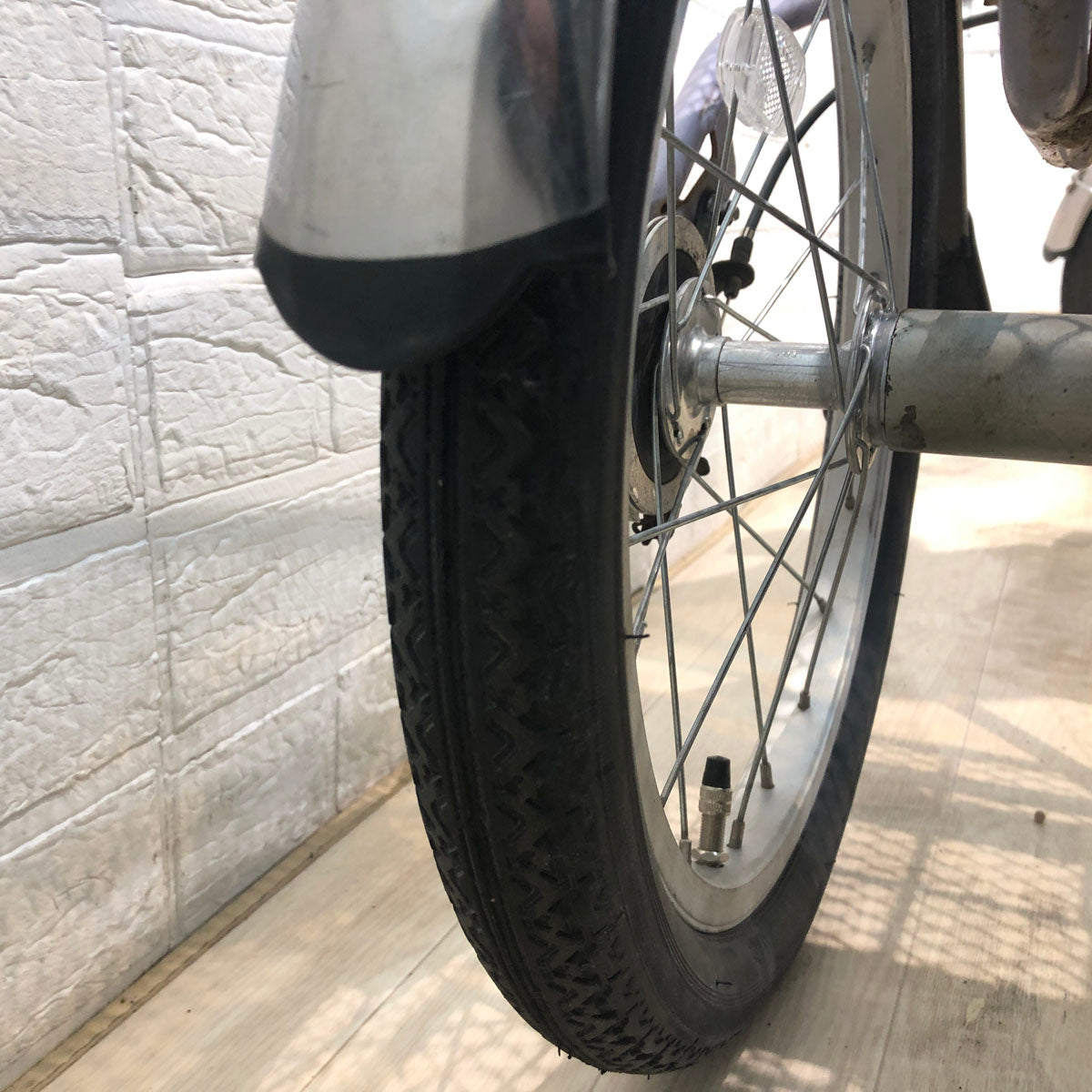 中古電動自転車 パナソニック かろやかライフ EB パープル 前18×後16インチ YX075